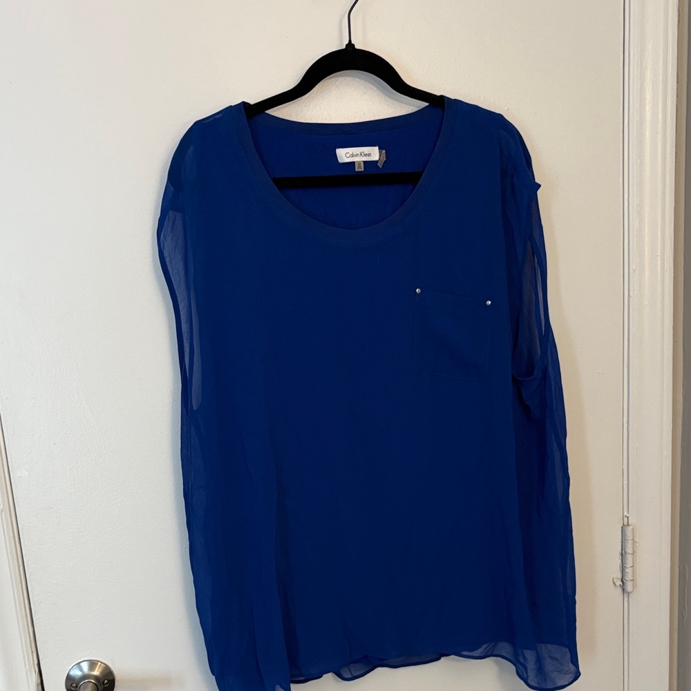 Calvin Klein Cobalt Blue Sleeveless Top